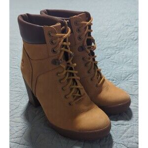 Timberland A1KD3 Women's Sz 5.5 Camdale Field Boot Heels Lace Up Urban Gorpcore